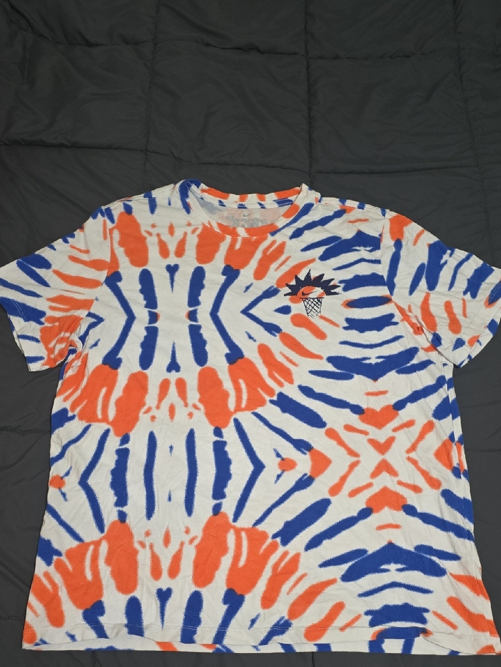 Nike Mens Block Party Dunk Contest Tie Dye Graphic T Shirt XXL